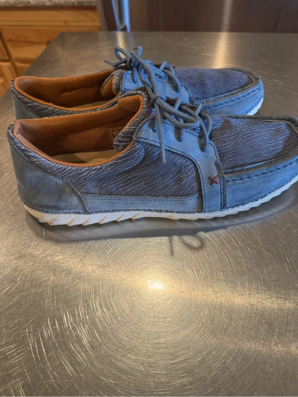 Twisted X Men's Blue Canvas Lace-Up Moc. Zero Gravity.
